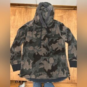 Camo Side Zip Hoodie